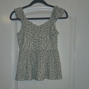 Chic Floral Sleeveless Blouse